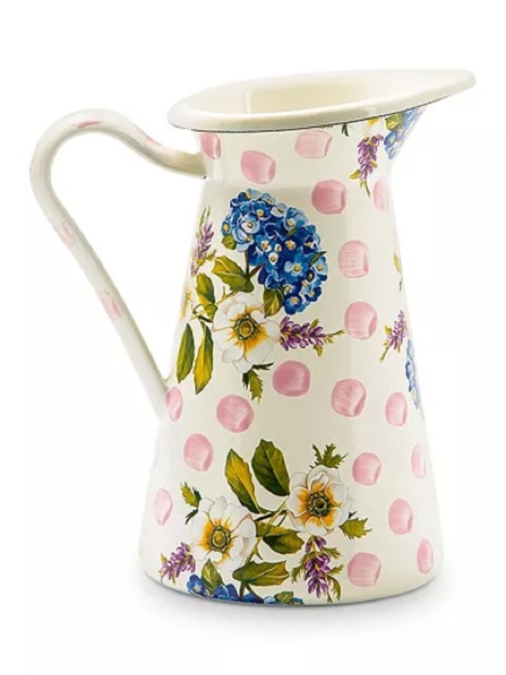 Mackenzie-Childs Wildflowers Enamel Medium Practical Pitcher NWT